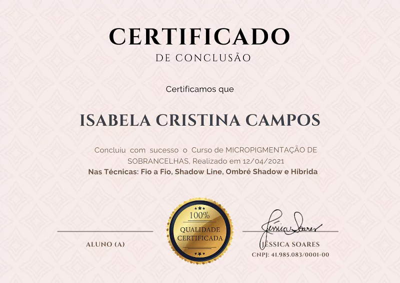 Curso Micropigmentação Perfeita: Análise Completa e Honesta 2 Certificado de conclusao 4
